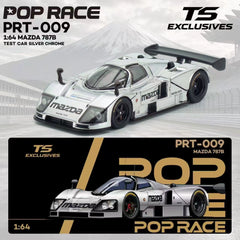 (Pre-Order) 1/64 Pop Race PRT009 Mazda 787B Test Car Silver Chrome