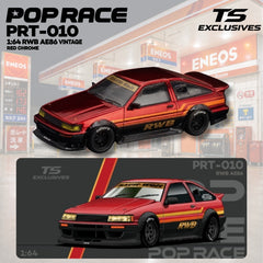 (Pre-Order) 1/64 Pop Race PRT010 RWB AE86 Vintage Red Chrome
