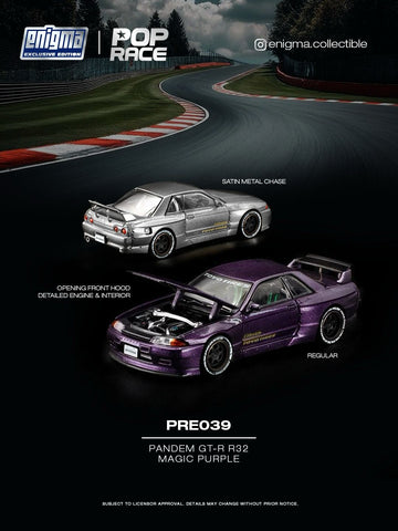 (Pre-Order) 1/64 Pop Race PRE039 Pandem GT-R R32 Magic Purple