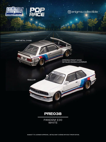 (Pre-Order) 1/64 Pop Race PRE038 Pandem E30 White