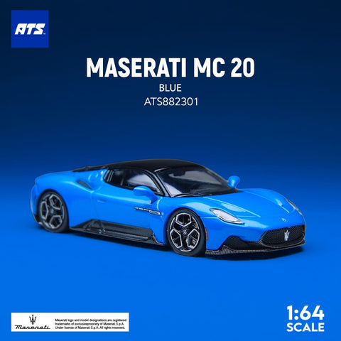 (Pre-Order) 1/64 ATS Models ATS882301 Maserati MC20 Blue