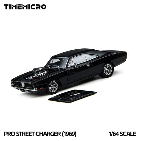 (Pre-Order) 1/64 Time Micro TM649001 Pro Street Charger 1969 Black