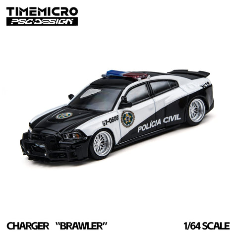 (Pre-Order) 1/64 Time Micro TM648207 Dodge Charger "Brawler" Rio Polícia Civil