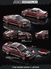 (Pre-Order) 1/64 Mortal MTMR Toyota Mark II JZX100 Custom Metallic Wine Red