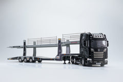(Pre-Order) 1/64 KH T-607 Scania Car Transporter Black