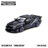 (Pre-Order) 1/64 Time Micro TM648409 Nissan Skyline GT-R R34 Smilodon Nightingale Black
