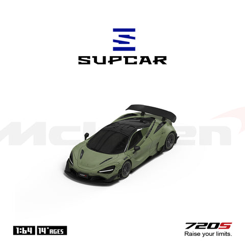 (Pre-Order) 1/64 SupCar SC800406 McLaren 720S Army Green