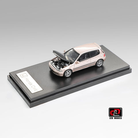 (Pre-Order) 1/64 LCD Models LCD64034-CG Honda Civic SiR II (EG6) Gold w/ Carbon Bonnet (Copy)