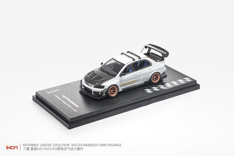 (Pre-Order) 1/64 iHCM iHCMMLEVO9W Mitsubishi Lancer Evolution 9 GSR White w/ Carbon Bonnet