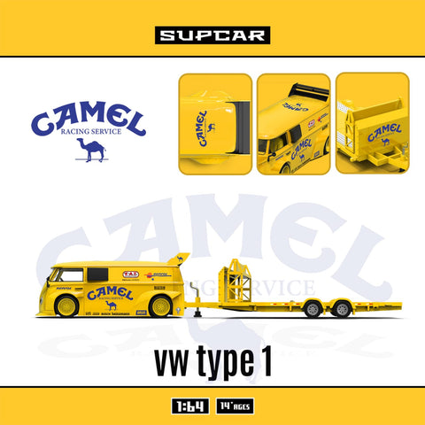 (Pre-Order) 1/64 SupCar SC642960-2 Volkswagen T1 Camel w/ Trailer