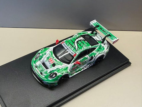 (Pre-Order) 1/64 Jicar JCP911TGG Porsche 911 GT3 R Tyrannosaurus Graffiti Green #77