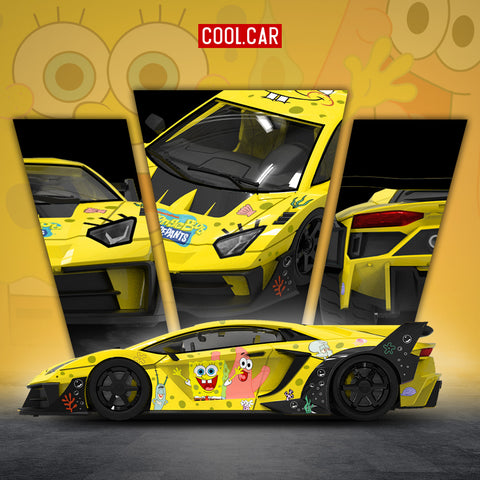(Pre-Order) 1/64 Cool Car CC643836 Lamborghini Aventador GT Evo SpongeBob