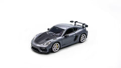 (Pre-Order) 1/64 Jicar JCP718DGC Porsche 718 GT4 RS Dark Grey w/ Carbon Bonnet