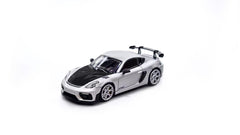 (Pre-Order) 1/64 Jicar JCP718SC Porsche 718 GT4 RS Silver w/ Carbon Bonnet