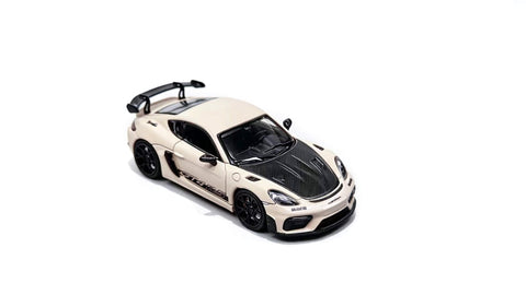 (Pre-Order) 1/64 Jicar JCP718YC Porsche 718 GT4 RS GT Yellow w/ Carbon Bonnet