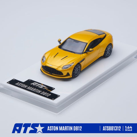 (Pre-Order) 1/64 ATS Models ATS881312 Aston Martin DB12 Metal Yellow