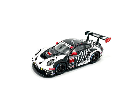 (Pre-Order) 1/64 Jicar JCP911SRBK Porsche 911 GT3 R Skeleton Rexy Black #77