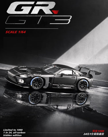 (Pre-Order) 1/64 FineWorks64 FWTGT3MBK Toyota GR GT3 Matte Black