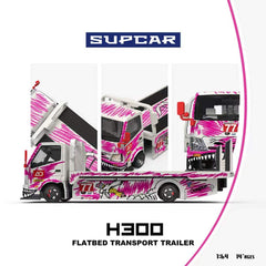 (Pre-Order) 1/64 SupCar SC647259 Hino 300 Tow Truck Rexy Pink #77