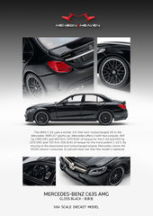 (Pre-Order) 1/64 Henson & Heaven HHMBC63SBK Mercedes-Benz C63S AMG Gloss Black
