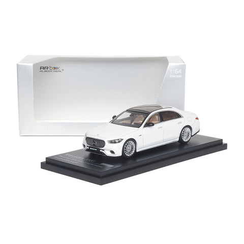 (Pre-Order) 1/64 Almost Real 620103011 Mercedes-AMG S 63 E Performance 2023 Opalith White Bright