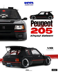 (Pre-Order) 1/18 OttOmobile OT1257 Peugeot 205 Khyzy Saleem 2018 Black