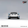 (Pre-Order) 1/64 TPC TPCP992WBF Porsche 992 GT3 RS White w/ Blue Wheels & Figurine