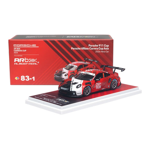 1/64 Almost Real 640010001 Porsche 911 Cup Porsche ARbox Carrera Cup Asia 2026 Hero Car