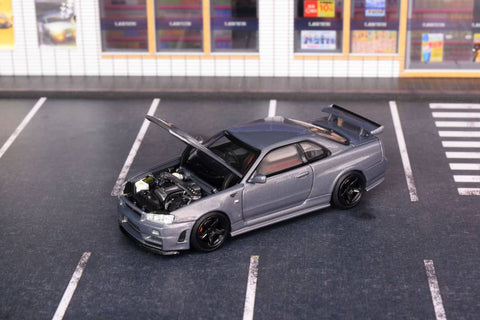 (Pre-Order) 1/64 Motorhelix M63422A Nissan Skyline GT-R R34 Nismo CRS Version Gun Metallic