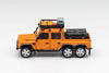 (Pre-Order) 1/64 GCD 287 Land Rover Defender 110 Kahn 6x6 Pick Up Orange RHD w/ Accessories