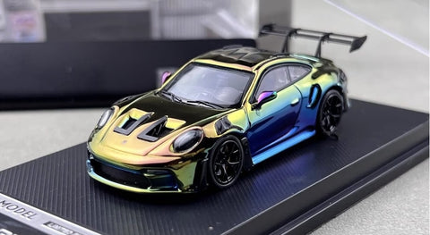 1/64 MJ Model MJP992CM Porsche 992 GT3 RS Chrome Magic LHD