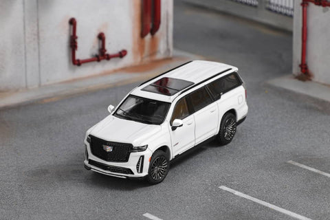 (Pre-Order) 1/64 Shadow Pro 468 Cadillac Escalade ESV Pearl White LHD