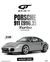 (Pre-Order) 1/18 GT Spirit GT567 Porsche 911 (996.2) Turbo 2001 Polar Silver