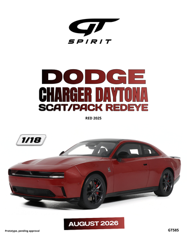 (Pre-Order) 1/18 GT Spirit GT585 Dodge Charger Daytona Scat/ Pack Redeye 2025 Red