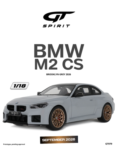 (Pre-Order) 1/18 GT Spirit GT979 BMW M2 CS 2026 Brooklyn Grey
