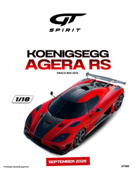 (Pre-Order) 1/18 GT Spirit GT980 Koenigsegg Agera RS 2016 Draco Red