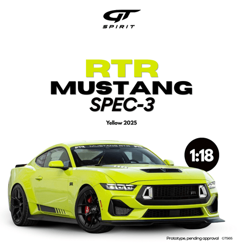 (Pre-Order) 1/18 GT Spirit GT565 RTR Mustang Spec-3 2025 Yellow