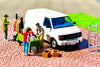 (Pre-Order) 1/64 Tomytec Diorama Collection64 #CarSnap26a Swap Meet w/ Chevrolet Astro Van