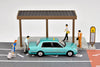 (Pre-Order) 1/64 Tomytec #CarSnap 04c Taxi Stand w/ Toyota Crown Sedan