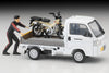 (Pre-Order) 1/64 Tomytec LV-N330a Honda Acty Truck Bike Shop Ver. White w/ Honda CT125 Hunter Cub