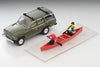 (Pre-Order) 1/64 Tomytec LV-N279e Toyota Land Cruiser 60 Olive w/ Canoe & Figure