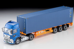 (Pre-Order) 1/64 Tomytec LV-N292e Hino Profia 40ft Sea Container Trailer (Toho Car Corporation TC36H1C34) Blue