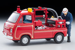 1/64 Tomytec LV-68c Subaru Sambar Fire Pump Truck w/ Figure