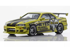 (Pre-Order) 1/64 Kyosho K07134LM1 Nissan Skyline GT-R (R34) MoonEyes 1 w/ LED