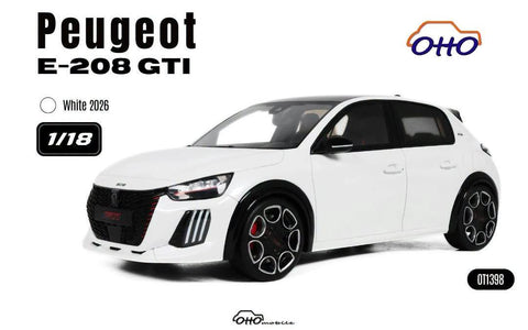 (Pre-Order) 1/18 OttOmobile OT1398 Peugeot E-208 GTI 2026 White