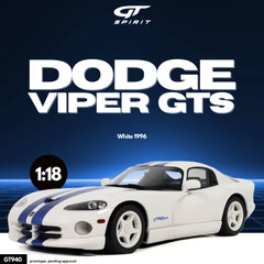 (Pre-Order) 1/18 GT Spirit GT940 Dodge Viper GTS 1996 White