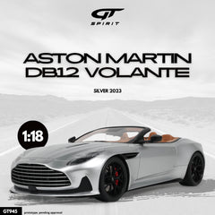 (Pre-Order) 1/18 GT Spirit GT945 Aston Martin DB12 Volante 2023 Silver