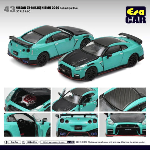 1/64 Era Car 43 Nissan GT-R (R35) Nismo 2020 Robin Egg Blue