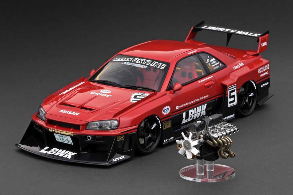 1/18 Ignition Model IG2701 LB-ER34 Super Silhouette Skyline Red