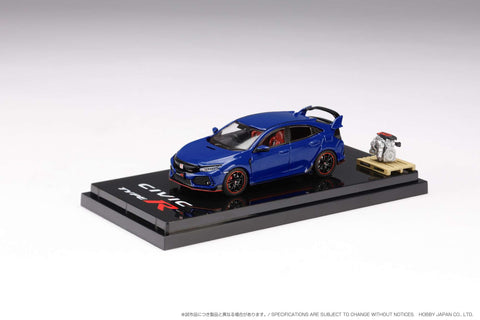 1/64 Hobby Japan HJ641055ABL Honda Civic Type R (FK8) 2017 Brilliant Sporty Blue Metallic